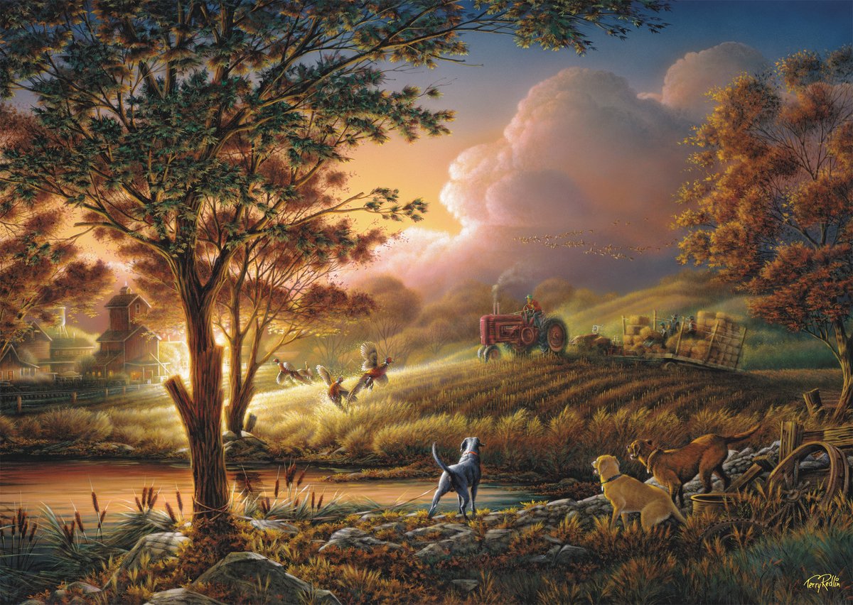 Schmidt – Puzzle – Sonnengold über reifen Feldern – Terry Redlin – 1000 Teile – Erwachsene – ab 12 Jahren