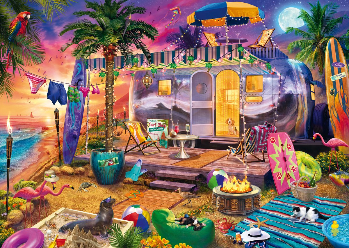 Schmidt Puzzle Jeff Haynie Roulotte 1000 Teile Landschaft.
