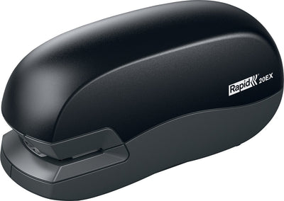 Elektroheftgerät Rapid fixativ 20ex zum Heften von bis zu 20 Blatt – inklusive Adapter – schwarz