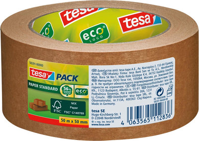 Tesa Verpackungsband Pack® Papier Standard Ecologo 50mx50mm braun | 6 Stück