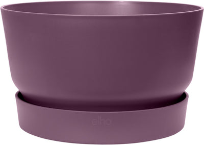 Elho Greenville Schale 33 – Pflanzschale mit Wasserreservoir – 100 % recycelter Kunststoff – ø 32,5 x H 19,4 cm – Vintage-Pflaume
