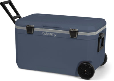 Steamy Cool 70 Roller – große Kühlbox auf Rädern – 70 Liter – blau