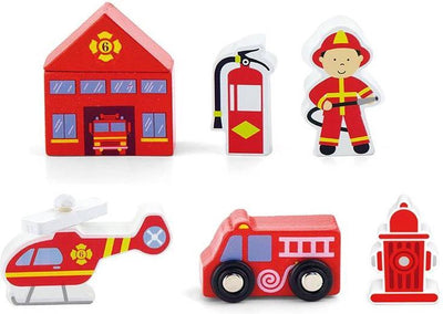 Viga Eisenbahnzubehör, Feuerwache, 6 Teile 1 Set