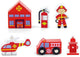 Viga Eisenbahnzubehör, Feuerwache, 6 Teile 1 Set