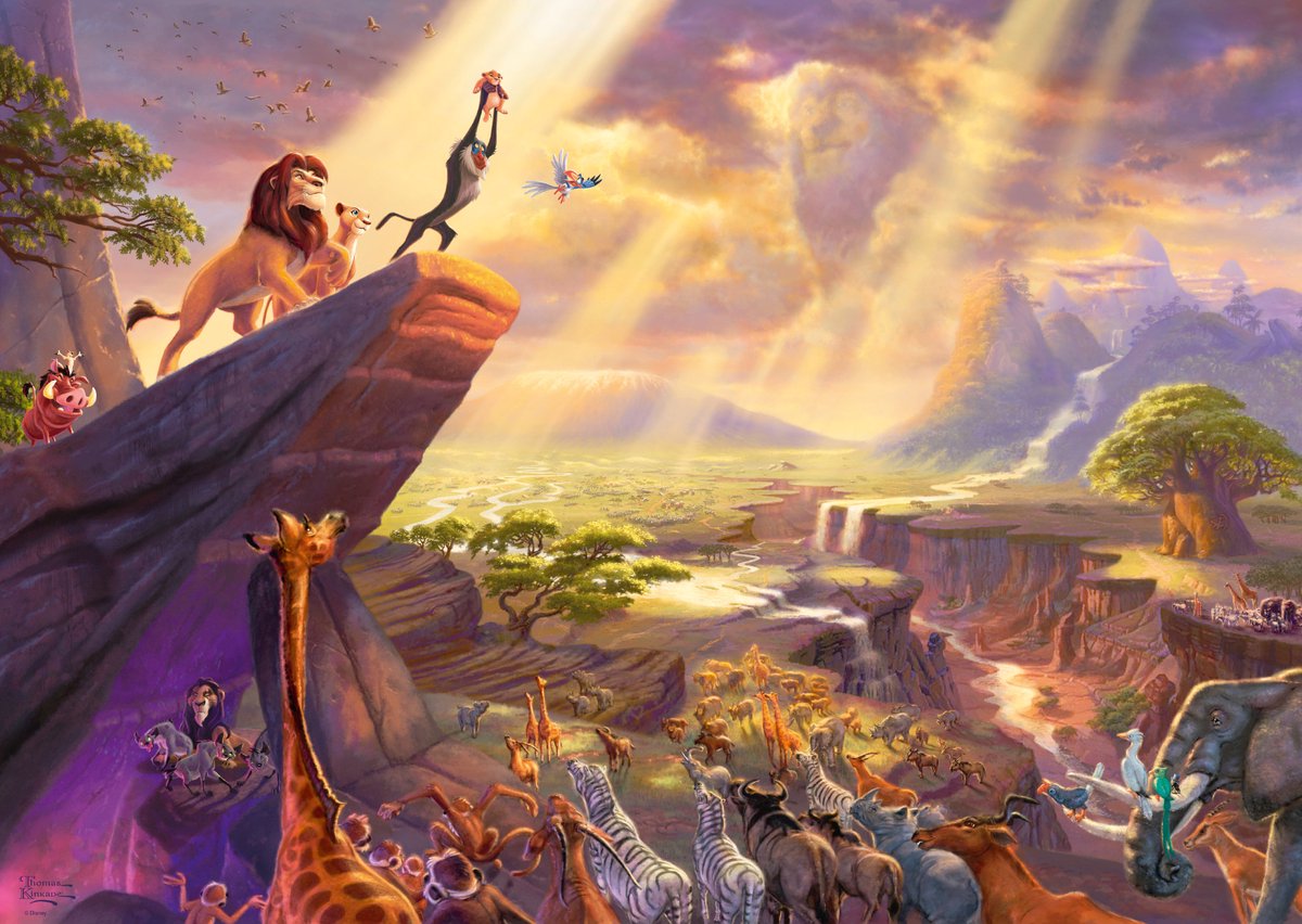 Der König der Löwen, Thomas Kinkade Studios – Disney-Träume-Sammlungspuzzle, mehrfarbig