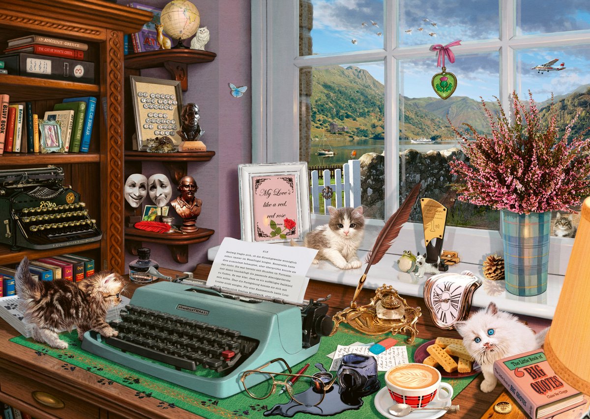 Schmidt Puzzle „Steve Read Desk“ – 1000 Teile, Premium-Qualität.