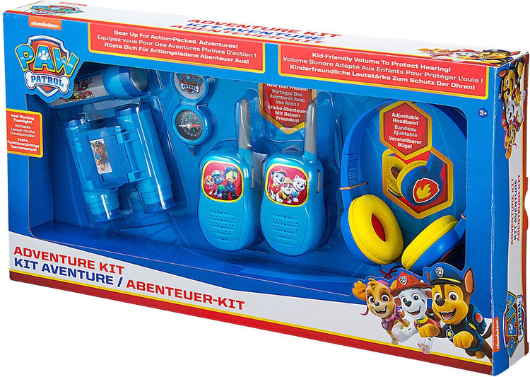 Ekids Paw Patrol Abenteuerset – Spionageset – Walkie-Talkies – Kompass – Fernglas – Kopfhörer – Taschenlampe