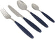 Gimex Besteck – Marineblau – Soft-Touch-Griff – 16-teilig