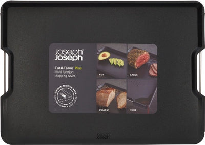 Joseph Joseph – Cut, Carve Plus Schneidebrett extra groß – Kunststoff – Schwarz