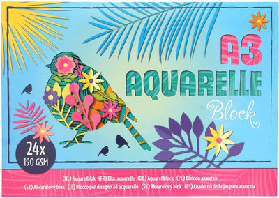 Aquarellblock A3, 24 Blätter