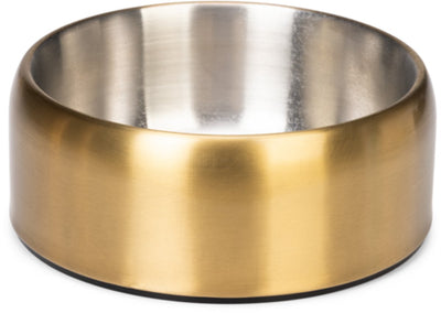 Designed by Lotte Noar Hundefutternapf – Futternapf Trinknapf – spülmaschinenfest – rutschfest – Edelstahl – Gold – 1890 ml