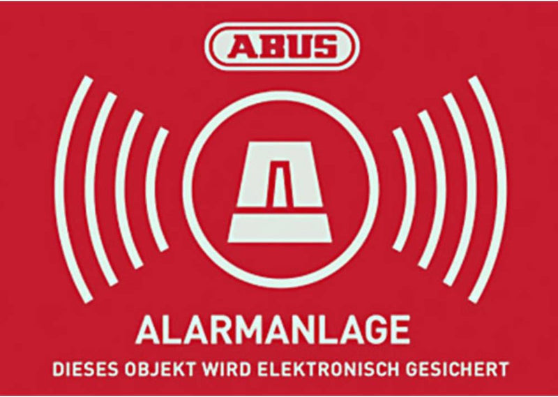 Abus au1423 Warnaufkleber Alarmanlage Sprache Deutsch (B x H) 74 mm x 52,5 mm