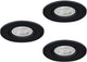 Eglo Barranco Einbaustrahler - Badezimmer - GU10 - ø 8,4 cm - Schwarz - 3er-Set