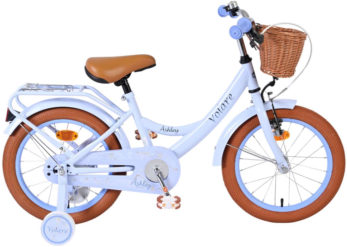 Volare Ashley Kinderfahrrad – Mädchen – 16 Zoll – Pastellblau