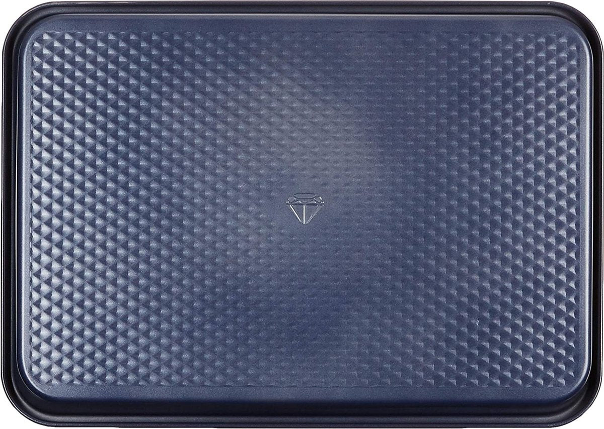 Blaue Diamant-Kuchenform 22 x 25,2 cm – PFAS-freie Antihaftbeschichtung – Keramik-Backschicht – ofenfest bis 230 °C – rechteckig – blau