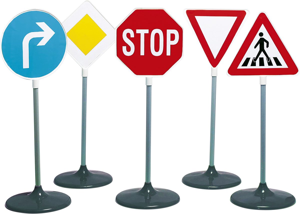 Kleines Verkehrszeichenset (72cm 5 Stück)