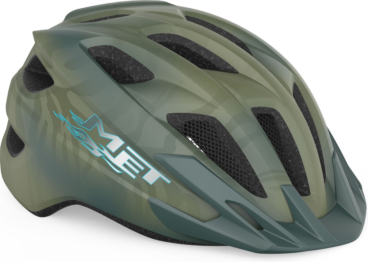 Mit Crackerjack Mips Fahrradhelm Jungen Mädchen – Fahrradhelm Kinder – Größe Unisize (52-57cm) – grün matt