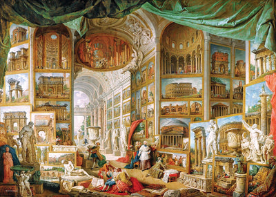 Eurographics – Galerie mit Bildern des antiken Roms [Galleria di vedute di roma antica] – Giovanni Panini – 1000 Teile 68×48cm (B×H) – Kunstpuzzle