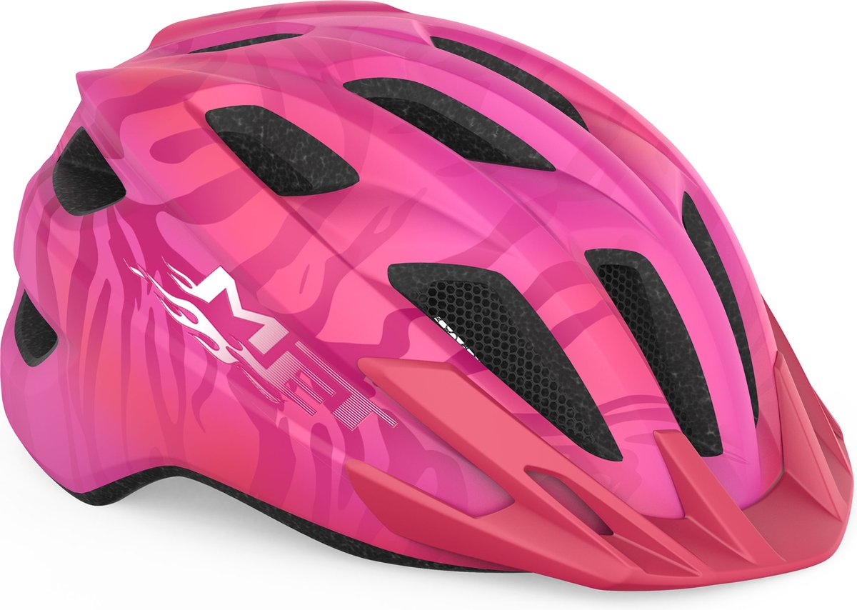 Mit Crackerjack Fahrradhelm Jungen Mädchen – Fahrradhelm Kinder – Größe Unisize (52-57cm) – Pink matt