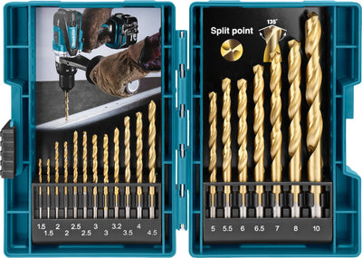 Makita Zubehör Bohrer-Set HSS-Zinn 19-teilig – D-67527 – D-67527