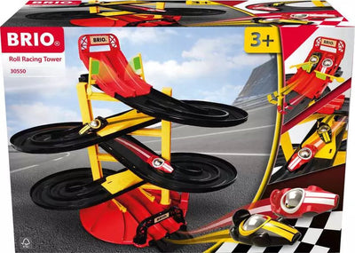 Brio 30550 Rennturm mit Rennwagen | Spielzeug-Rennautos für Kinder ab 3 Jahren