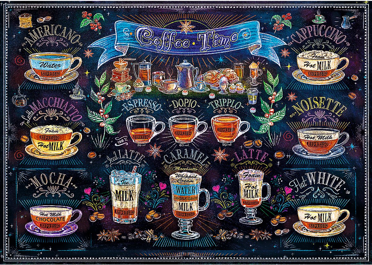 Trefl Puzzle „Kaffeezeit“ 500 Teile – Puzzle für Kaffeeliebhaber.