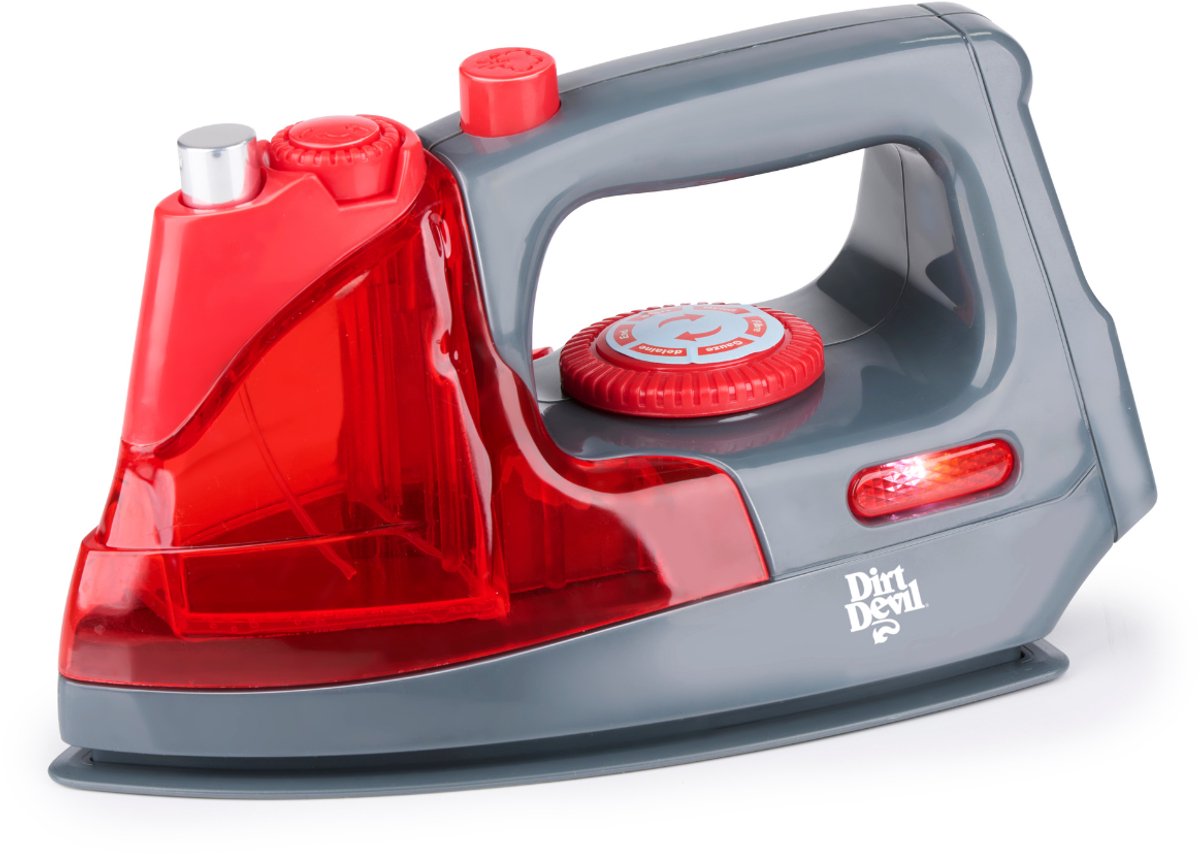 Dirt Devil Kinderspielzeug-Bügeleisen mit Licht und Ton – Spielzeug-Bügeleisen mit Sprühfunktion und abnehmbarem Wassertank – Haushaltsspielzeug ab 3 Jahren