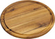 Kesper Brotbrett, Servierbrett, Schneidebrett – rund – mit Saftrille – Durchmesser 25 cm – Akazienholz