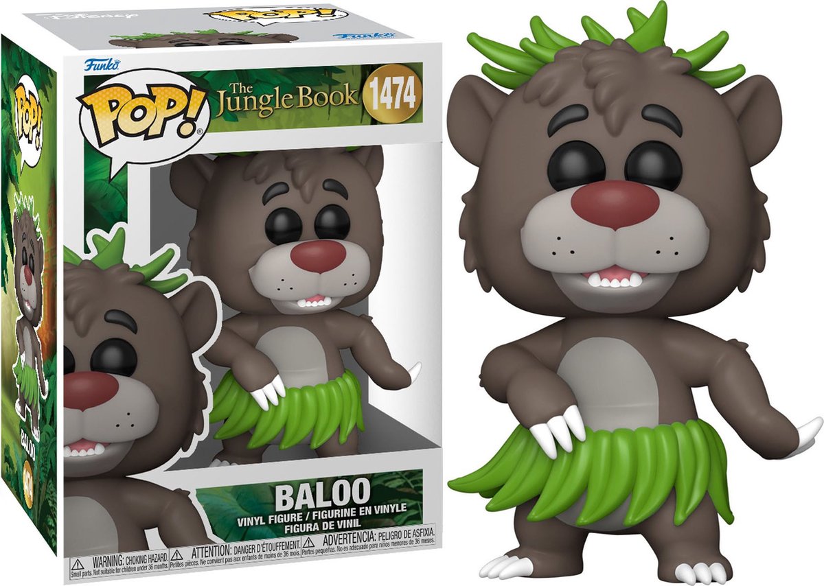 Dschungelbuch, die Baloo-Vinylfigur 1474 Funko Pop! mehrfarbig