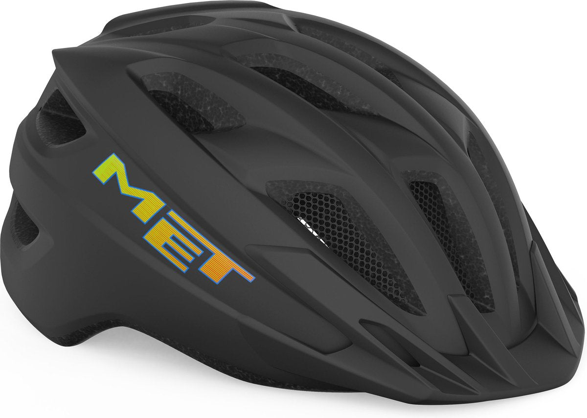 Mit Crackerjack Fahrradhelm Jungen Mädchen – Fahrradhelm Kinder – Größe Unisize (52-57cm) – Schwarz matt