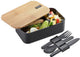 Gefu Move Lunchbox – Lunchbox aus Edelstahl mit Besteck – 1,2 Liter