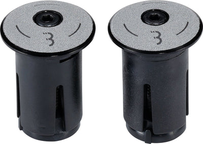 BBB Cycling Aluminium reflektierende Lenkerkappen Fahrrad zum Anschrauben – reflektierende Endkappen Rennrad MTB – für ⌀ 18–22 mm Lenker – 2 Stück – schwarz reflektierend – BHT-97R