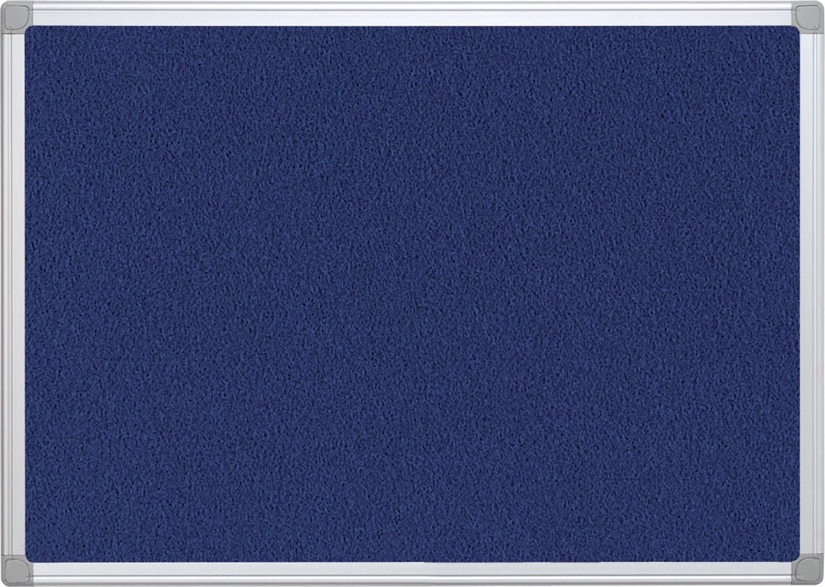 Q-connect Textilboard mit Aluminiumrahmen 60 x 45 cm blau