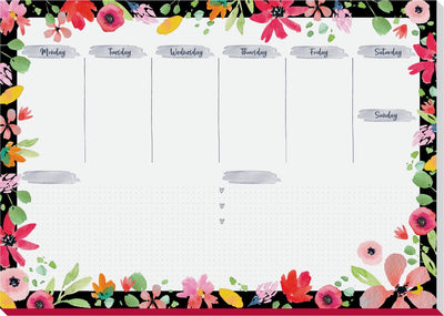 Sigel Schreibtischunterlage Jolie – Flower Love – A3 – 30 Blatt – undatiert – si-js200