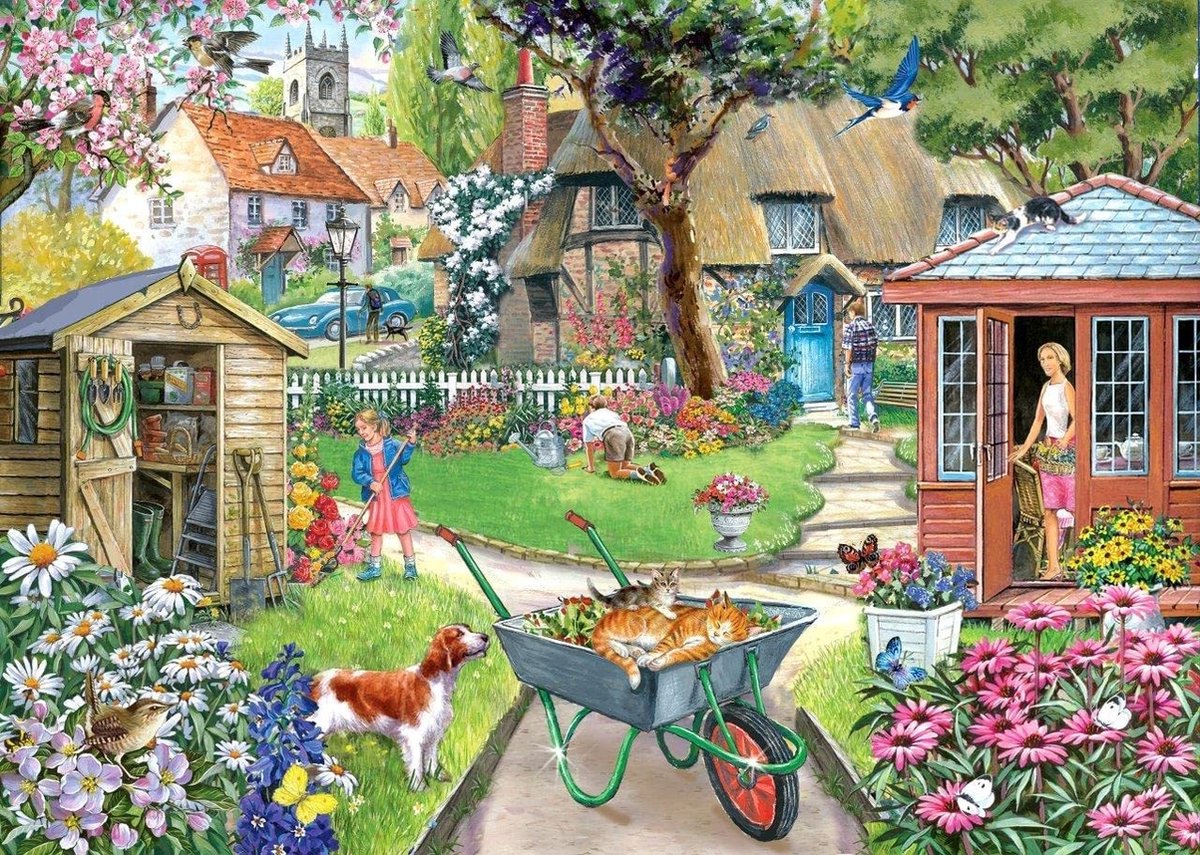 House of Puzzles Puzzle Bloomin mit wunderschönen 500 XL-Blumenstücken.