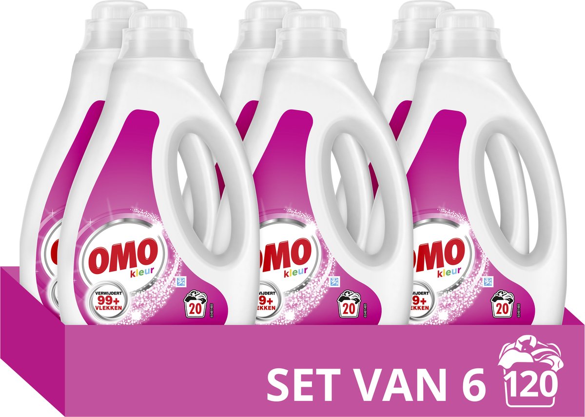 Omo Color Flüssigwaschmittel – 6 x 20 Waschgänge – Vorteilspack