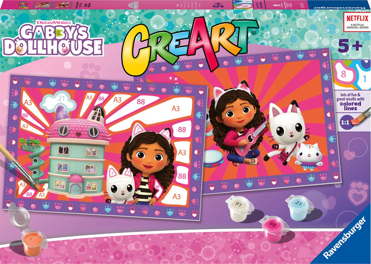 Ravensburger Kreart Gemälde auf Nummer Gabbys Poppenhuis