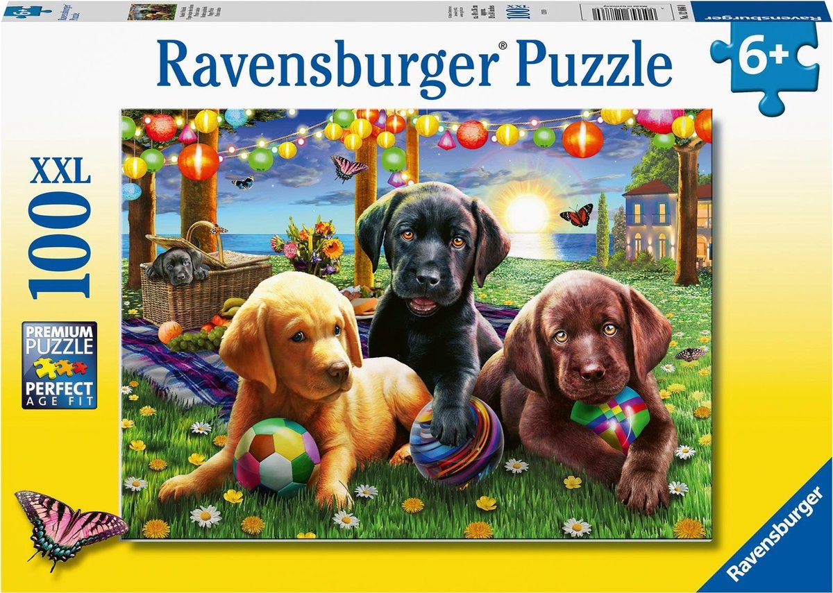 Ravensburger Jigsaw Puzzle xxl Hunde Picknick, 100..
