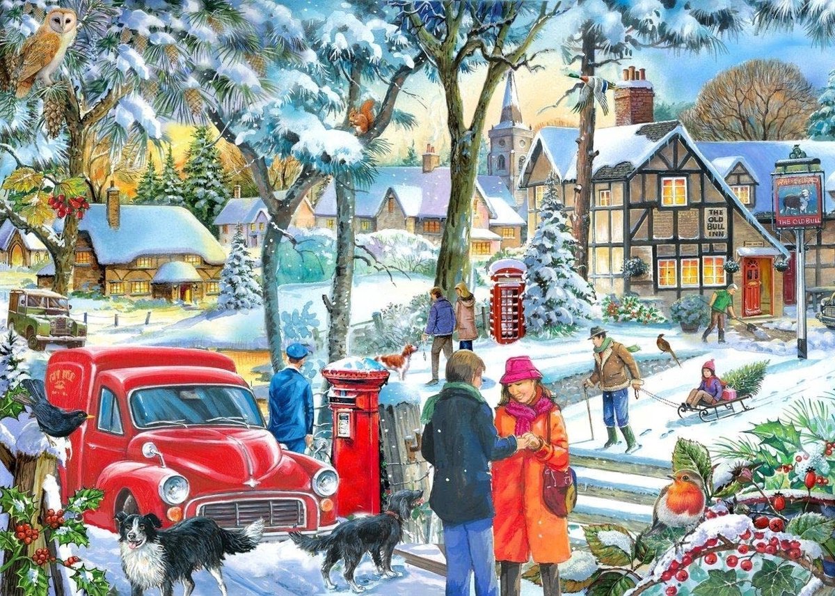 House of Puzzles Puzzle Winterwünsche 1000 Teile Pappe.