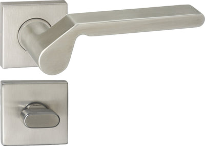 Impresso Boston Hocker mit 2x Rosette WC quadratisch verdeckt Edelstahl