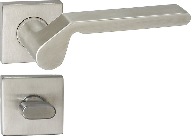 Impresso Boston Hocker mit 2x Rosette WC quadratisch verdeckt Edelstahl
