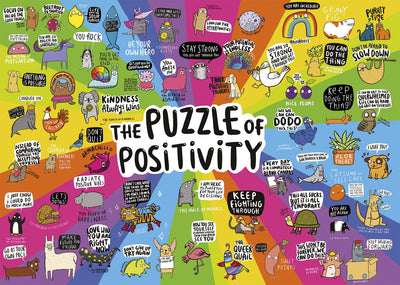 Gibsons – Puzzle der Positivität (von Katie Abey) – 1000 Teile 49 × 68 cm (B × H) – Puzzle für Erwachsene