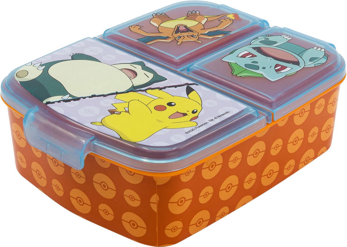 Pokémon -Brotbehälter mit 3 Fächern
