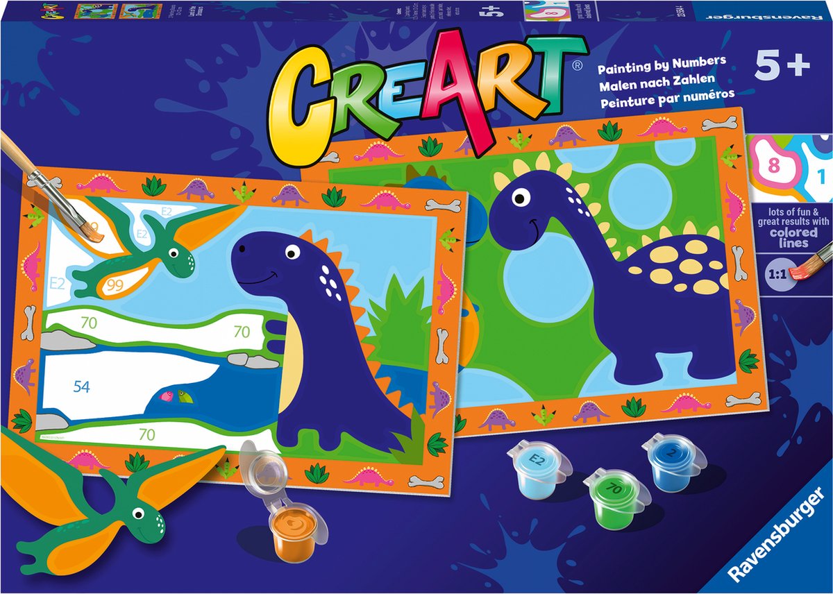Ravensburger Kreart Gemälde auf Song Land van de Dinosaurier