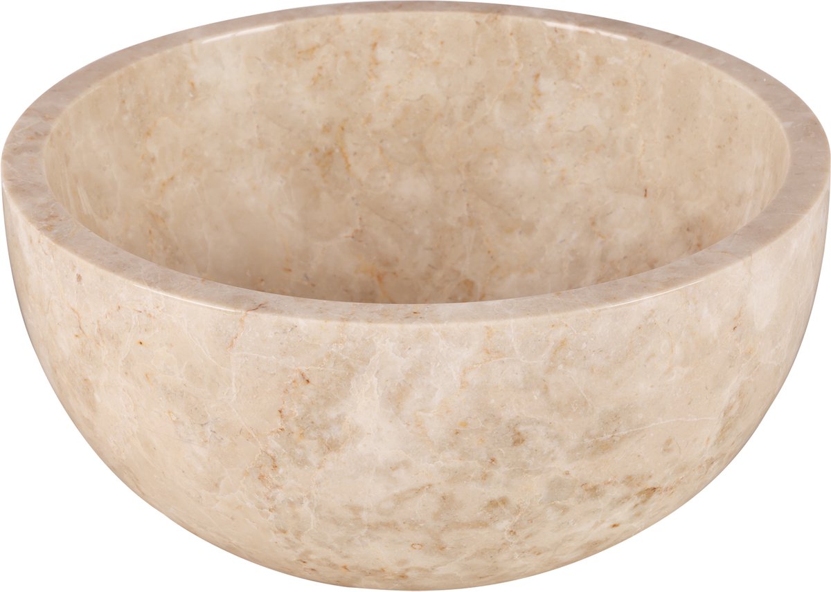 Differnz Lodi Waschbecken – 38 cm – polierter Naturstein – Beige