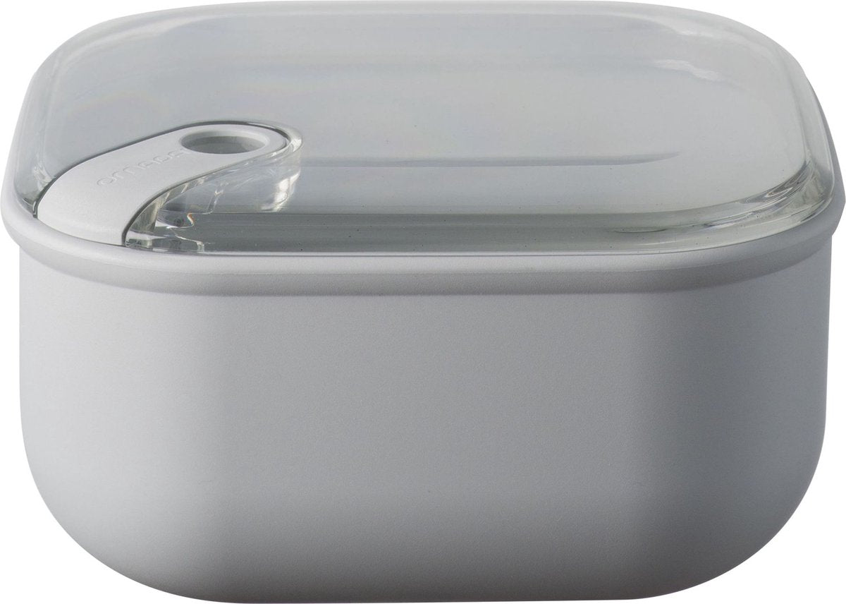 Omada - Pull Box Lunchbox quadratisch 2 Liter - Polypropylen - Grau -