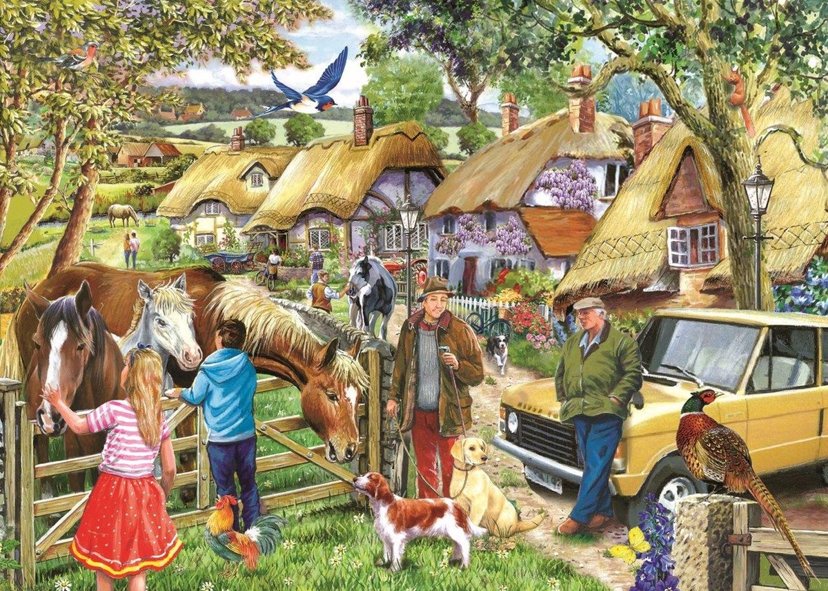 House of Puzzles Pferde und Hunde Puzzle 500 XL-Teile