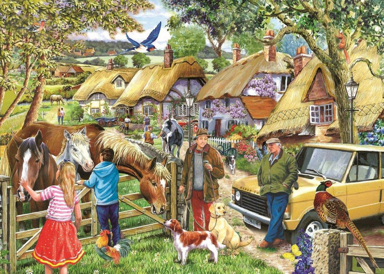House of Puzzles Pferde und Hunde Puzzle 500 XL-Teile