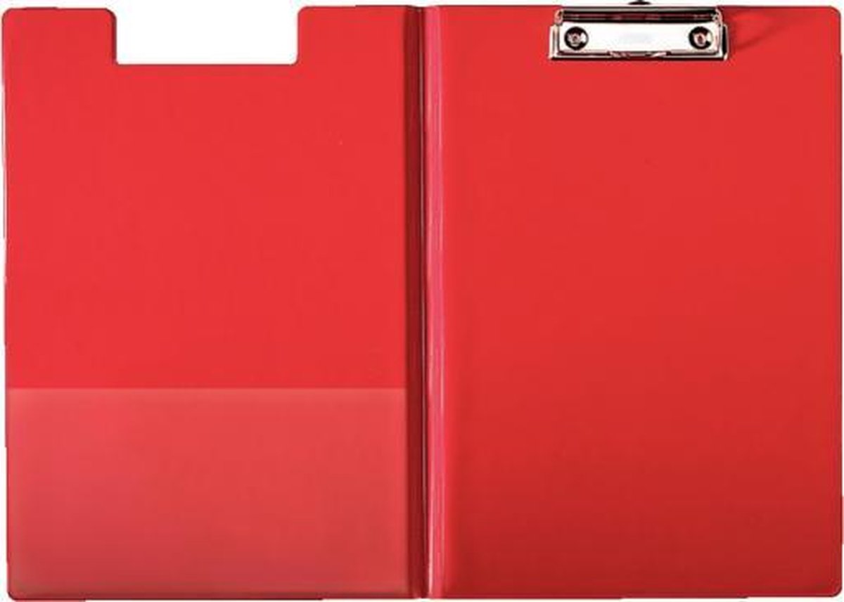 Esselte A4-Klemmbrett aus Kunststoff mit Deckel und Einsteckhülle – inklusive Stifthalter – Kapazität bis zu 200 Blatt – rot