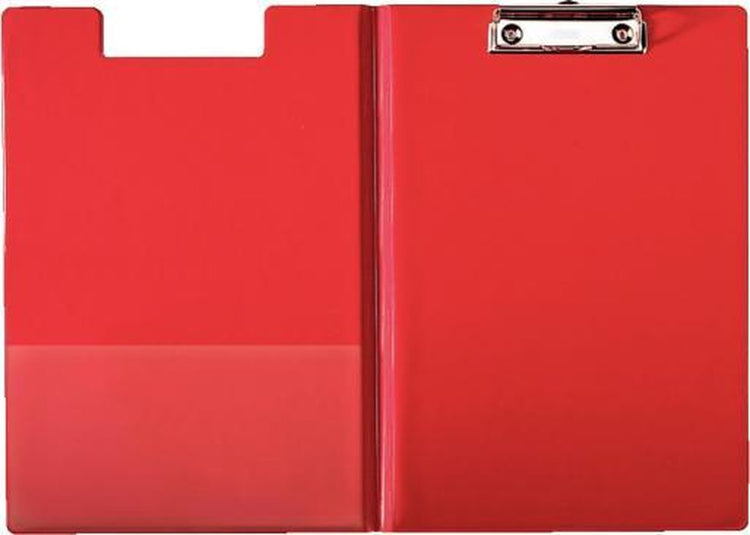 Esselte A4-Klemmbrett aus Kunststoff mit Deckel und Einsteckhülle – inklusive Stifthalter – Kapazität bis zu 200 Blatt – rot